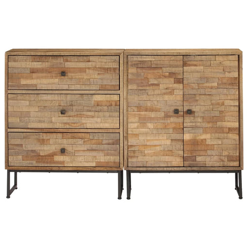 Legore - Sideboard Set 2 Pieces Reclaimed Teak Wood